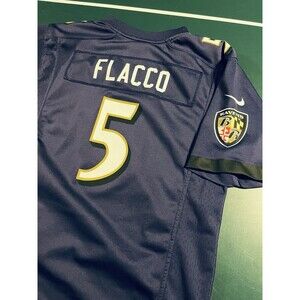 Nike Baltimore Ravens Joe Flacco NFL Purple Football Jersey YOUTH LARGE Field